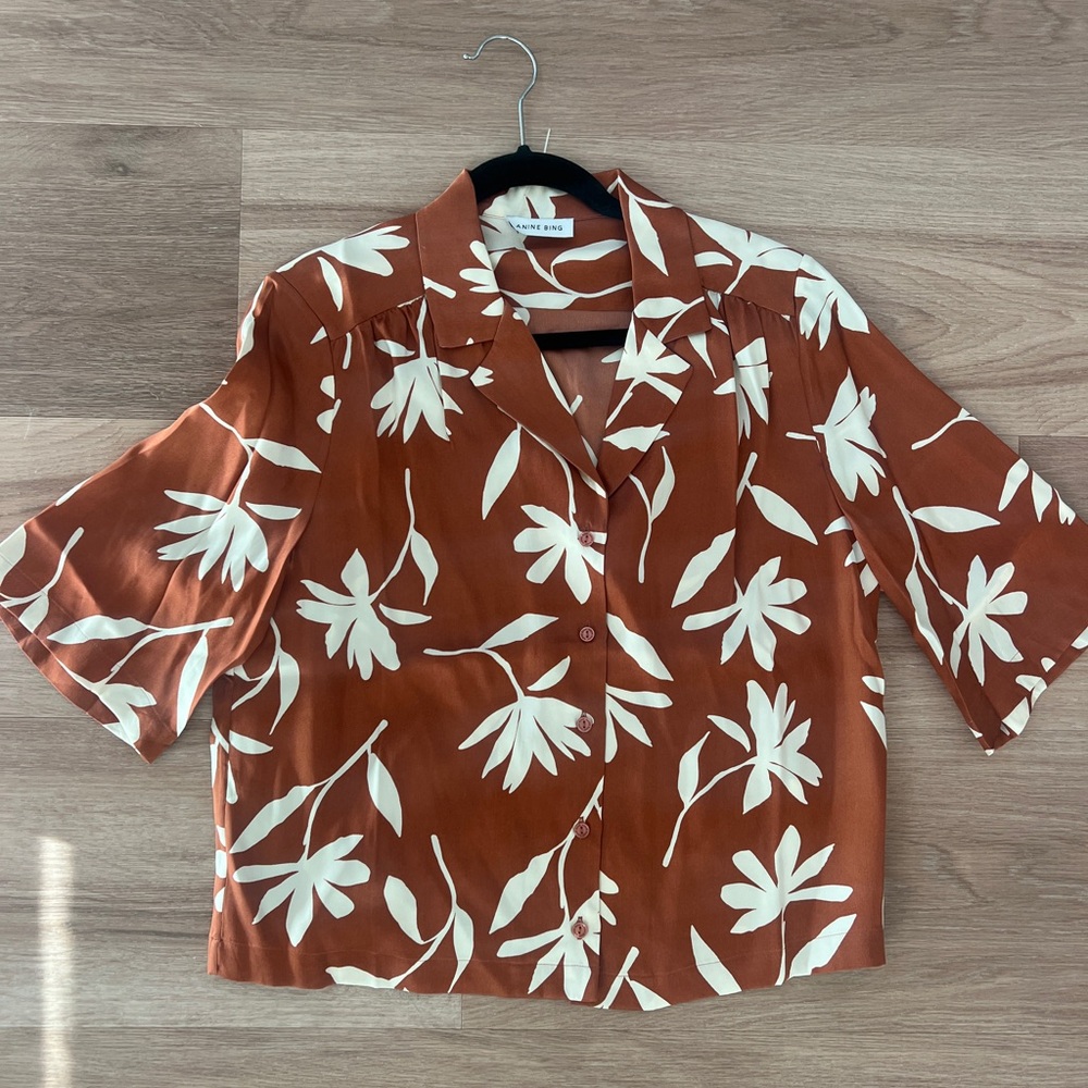 Anine Bing Row Silk Shirt